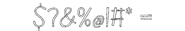Mrs Lovela Outline Font OTHER CHARS