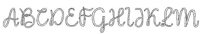 Mrs Lovela Outline Font UPPERCASE