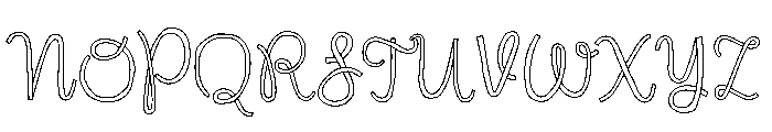 Mrs Lovela Outline Font UPPERCASE
