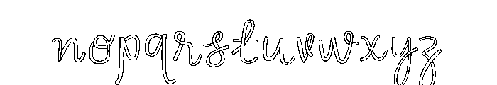 Mrs Lovela Outline Font LOWERCASE