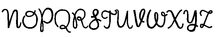 Mrs Lovela Regular Font UPPERCASE