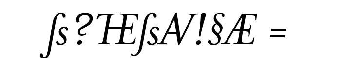 MrsEavesJustLig-Italic Font OTHER CHARS