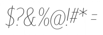 Mr Eaves XL Modern Narrow Thin Italic Font OTHER CHARS