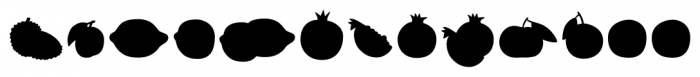 Mr Foodie Fruits Back Font LOWERCASE