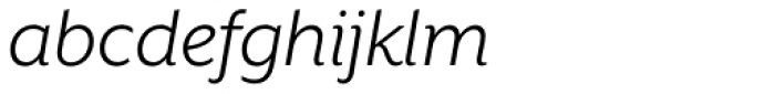 Mr Eaves XL Sans Book Italic Font LOWERCASE