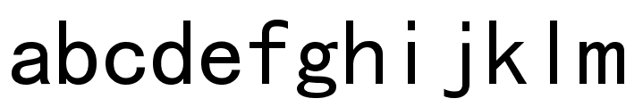 MS Gothic Font LOWERCASE