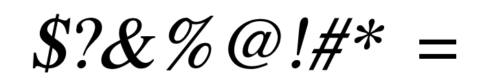 Mshtakan Oblique Font OTHER CHARS