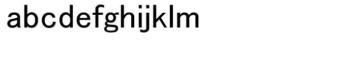 MS Gothic UI Regular Font LOWERCASE