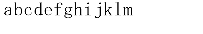 MS Mincho Regular Font LOWERCASE