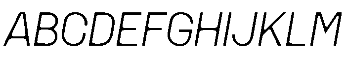 MSCHN XSItalic Instance Font UPPERCASE