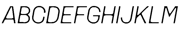 MSCHN XSItalic Font UPPERCASE