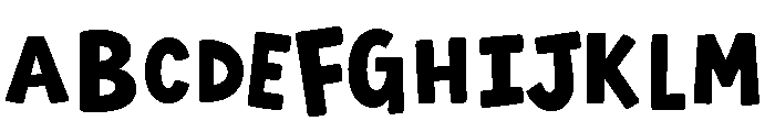 MTF Wonky Halloween Font UPPERCASE