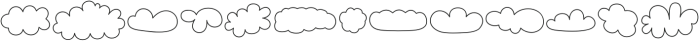 MTF Doodle Clouds otf (400) Font UPPERCASE