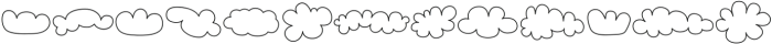 MTF Doodle Clouds otf (400) Font LOWERCASE