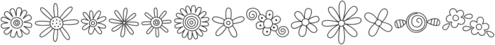 MTF Flower Doodles PRO otf (400) Font UPPERCASE