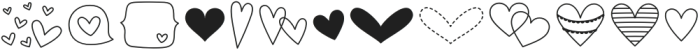 MTF Heart Doodle 4 otf (400) Font UPPERCASE