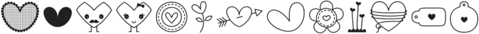 MTF Heart Doodle 4 otf (400) Font UPPERCASE