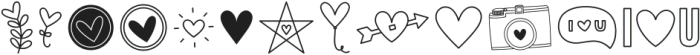 MTF Heart Doodle 5 otf (400) Font UPPERCASE