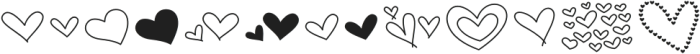 MTF Heart Doodle otf (400) Font UPPERCASE