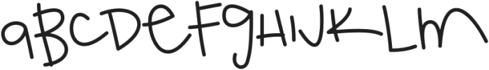 MTF No Regrets otf (400) Font LOWERCASE