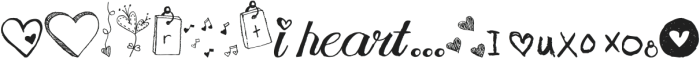 MTF i heart Sketches otf (400) Font LOWERCASE