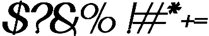 MTSCelore-BlackItalic otf (900) Font OTHER CHARS