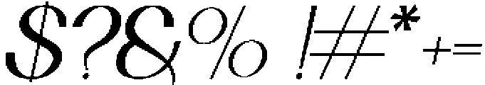 MTSCelore-LightItalic otf (300) Font OTHER CHARS