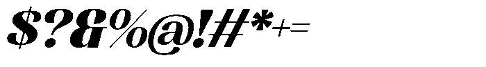 MTC Rachstela Black Slant Font OTHER CHARS