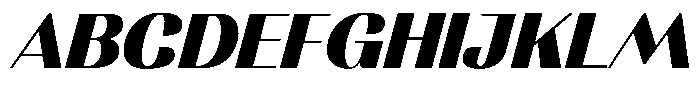 MTC Rachstela Black Slant Font UPPERCASE