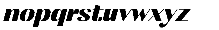 MTC Rachstela Black Slant Font LOWERCASE