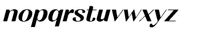 MTC Rachstela Bold Slant Font LOWERCASE