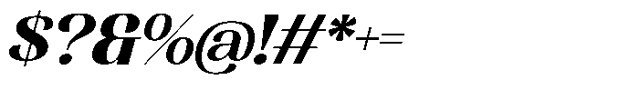 MTC Rachstela Heavy Slant Font OTHER CHARS