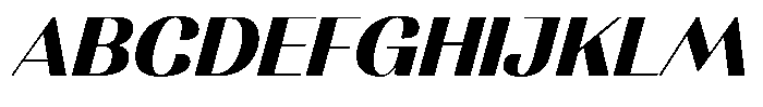 MTC Rachstela Heavy Slant Font UPPERCASE