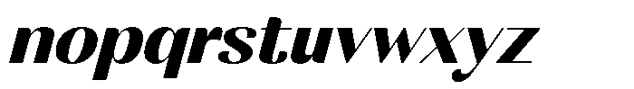 MTC Rachstela Heavy Slant Font LOWERCASE
