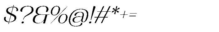 MTC Rachstela Light Slant Font OTHER CHARS