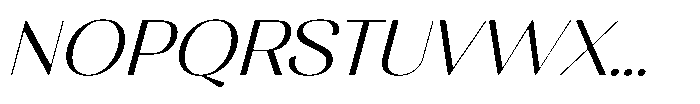 MTC Rachstela Light Slant Font UPPERCASE