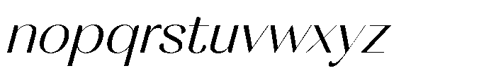MTC Rachstela Light Slant Font LOWERCASE