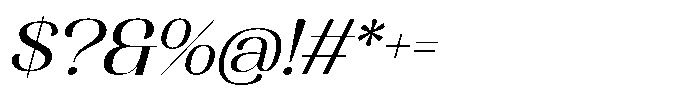 MTC Rachstela Slant Font OTHER CHARS