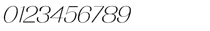 MTC Rachstela Thin Slant Font OTHER CHARS