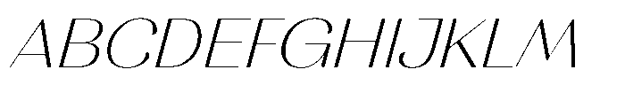 MTC Rachstela Thin Slant Font UPPERCASE