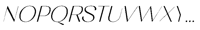 MTC Rachstela Thin Slant Font UPPERCASE