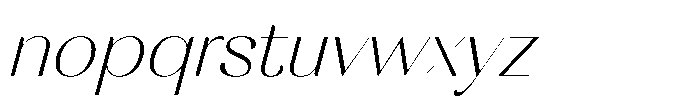 MTC Rachstela Thin Slant Font LOWERCASE