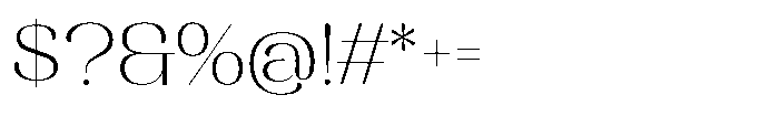 MTC Rachstela Thin Font OTHER CHARS