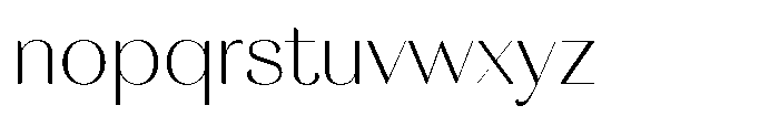 MTC Rachstela Thin Font LOWERCASE