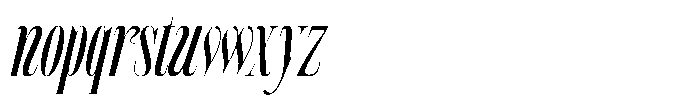 MTC Tailrose Italic Font LOWERCASE