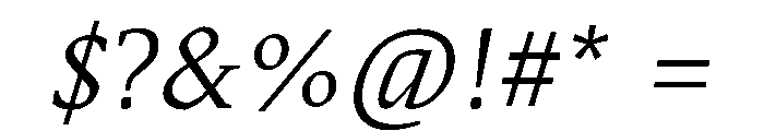 MTArchi BookItalic Font OTHER CHARS