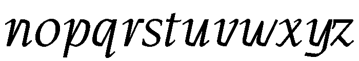 MTArchi BookItalic Font LOWERCASE