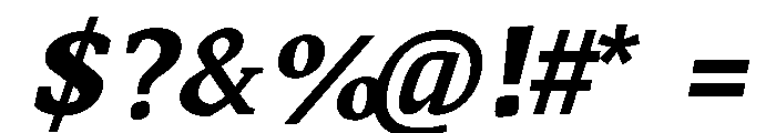 MTArchi ExtraBoldItalic Font OTHER CHARS