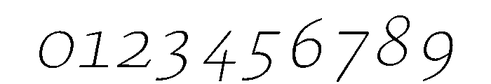 MTArchi ExtraLightItalic Font OTHER CHARS