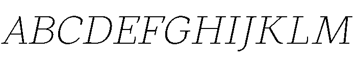 MTArchi ExtraLightItalic Font UPPERCASE